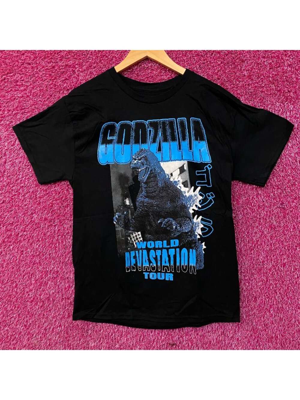 Godzilla World Devastation Tour Double Sided Tshirt size Medium